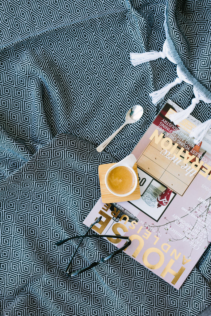 Dimanta Dimanta Black Turkish Towel – The Cotton Company