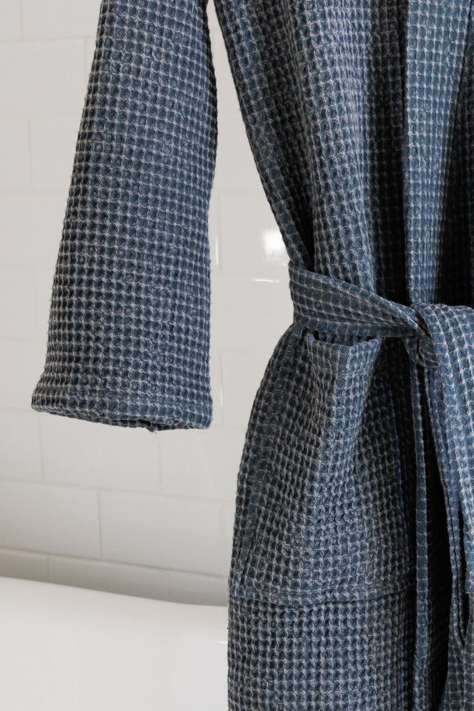 Waffle Weave Slate Robe – The Cotton Company