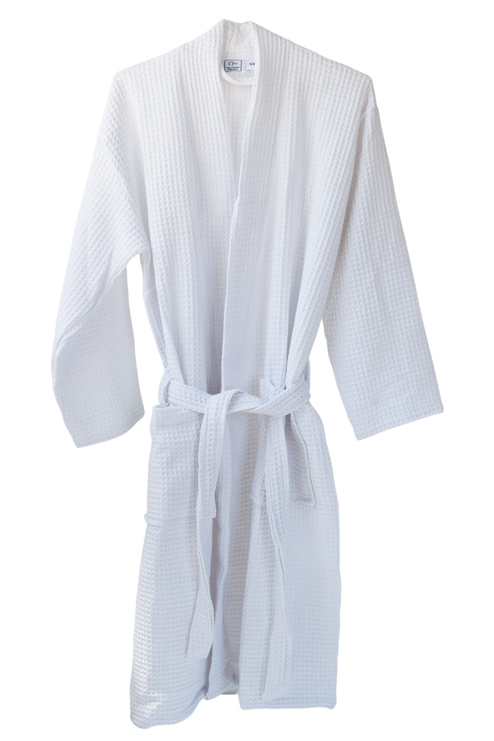 Waffle Weave White Robe – The Cotton Company